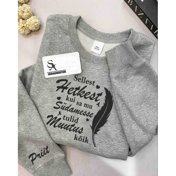 Sellest hetkest kui sa mu südamesse tulid muutus kõik - Pusa / Unisex / Naistele kui Meestele Sellest hetkest kui sa mu südamesse tulid muutus kõik - Pusa / Unisex / Naistele kui Meestele