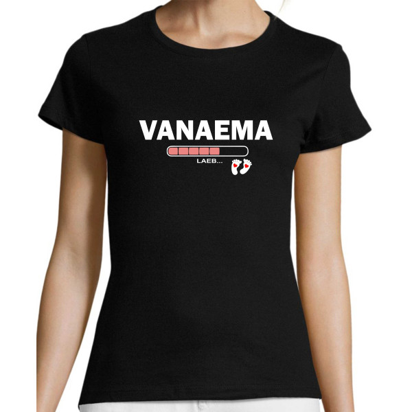 Vanaema laeb Naiste T-särk - must   