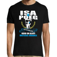 Isa ja poeg pole alati ühel meelel kuid on alati üksteisel südames T-särk meetele Isa ja poeg pole alati ühel meelel kuid on alati üksteisel südames T-särk meetele