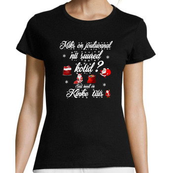 Miks on jõuluvanal nii suured kotid - T-särk - must Miks on jõuluvanal nii suured kotid - T-särk - must