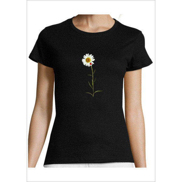 Karikakar lepatriinu / Naiste T-särk - must   