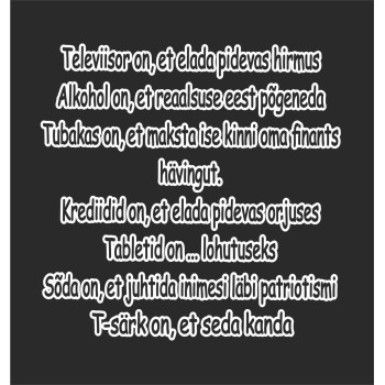 Televiisor on et elada pidevas hirmus – T-särk