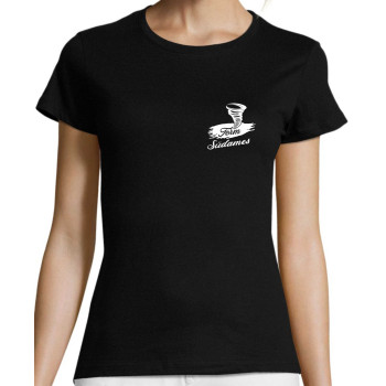 Torm südames Meestele / Naistele T-särk - must   