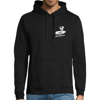 Torm südames Meestele / Naistele T-särk - must   