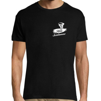 Torm südames Meestele / Naistele T-särk - must   