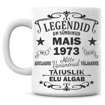 Legendid on sündinud … Sünnipäeva Tass / Aastat ja kuud saab ise valida
