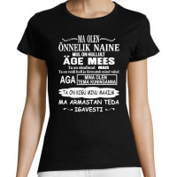 Ma olen õnnelik naine mul on hullult äge mees Ta on sündinud ... Naiste T-särk