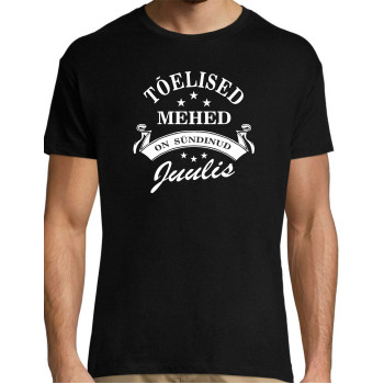 Tõelised mehed on sündinud ...  (vali kuu) T-särk - must   
