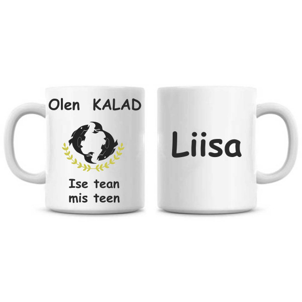 Olen kalad + SINU nimi Tassil